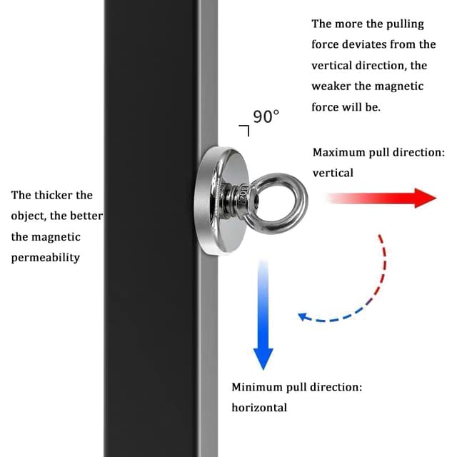 Super stærk neodymmagnet / fiskemagnet Sølv 42 mm
