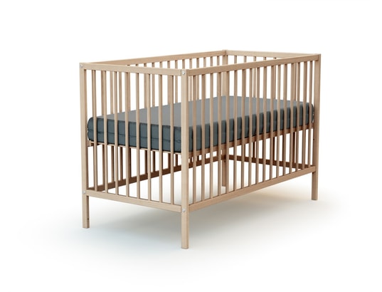 WEBABY - Lit bébé 60x120 - brut