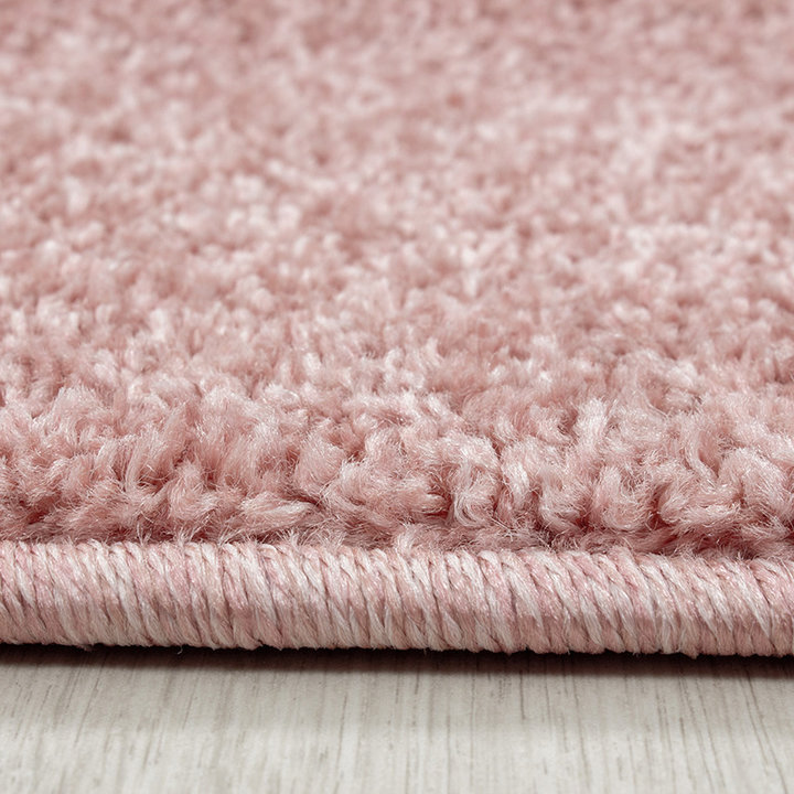 Rond laagpolig vloerkleed - Asa Roze | Tijdloos design