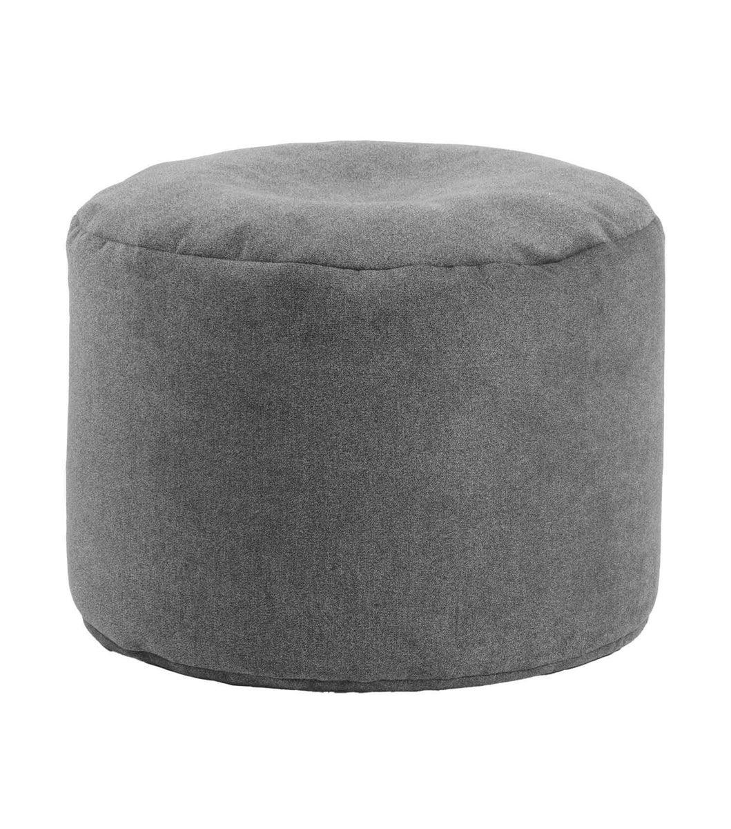 mokebo mini poef of kruk 'The Resting Pouf', bijzettafel, zitkruk of voetenbank in antraciet