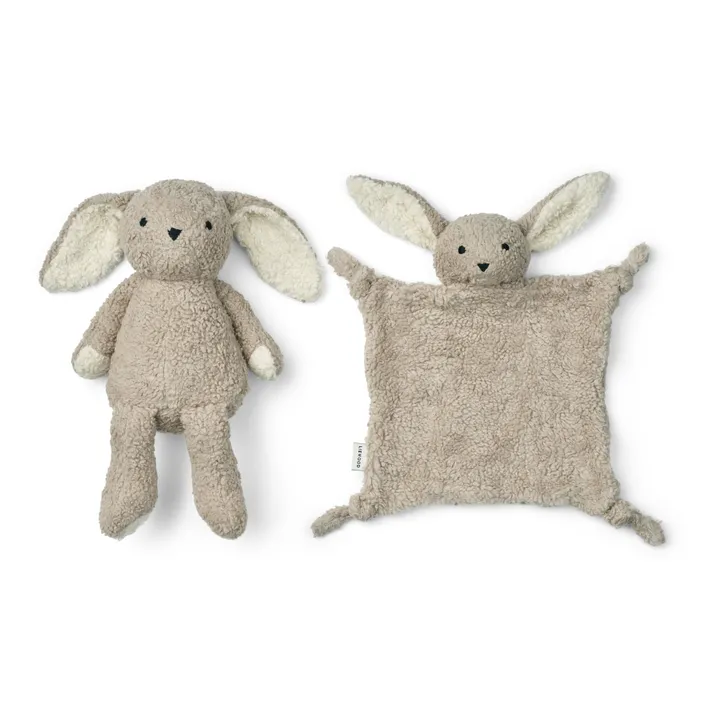 Liewood Doudous en coton bio Ted - Set de 2 | Gris
