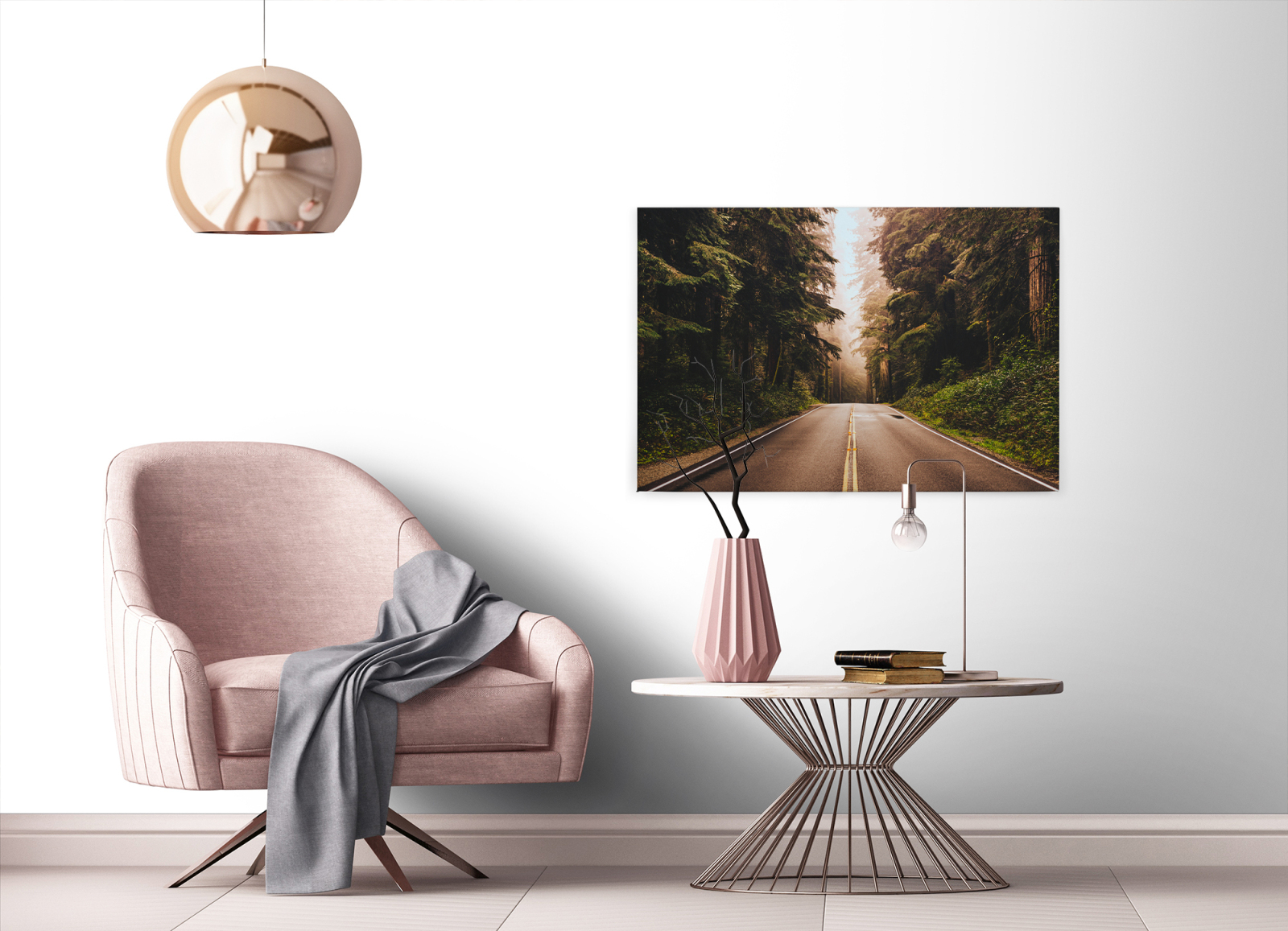 Leinwandbild ROADTRIP - grün-braun - 90x60 cm