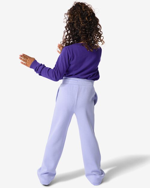 pantalon enfant avec couture décorative violet