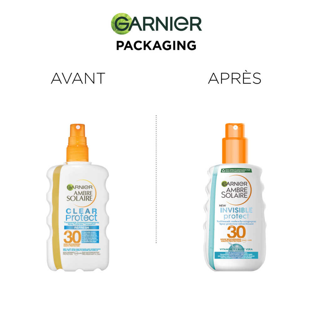 Garnier Ambre Solaire Invisible Protect Transparante Zonnebrandspray SPF 30200 ml