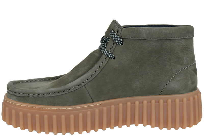 CLARKS TORHILL MOSS STØVLE I MØRKEGRØNT OLIERET NUBUCK