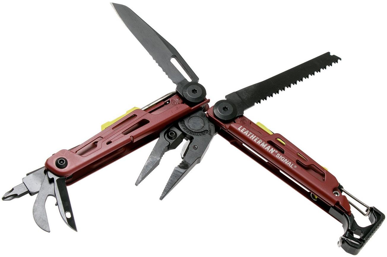 Leatherman Signal Crimson Red survival multitool 832745, nylon foedraal