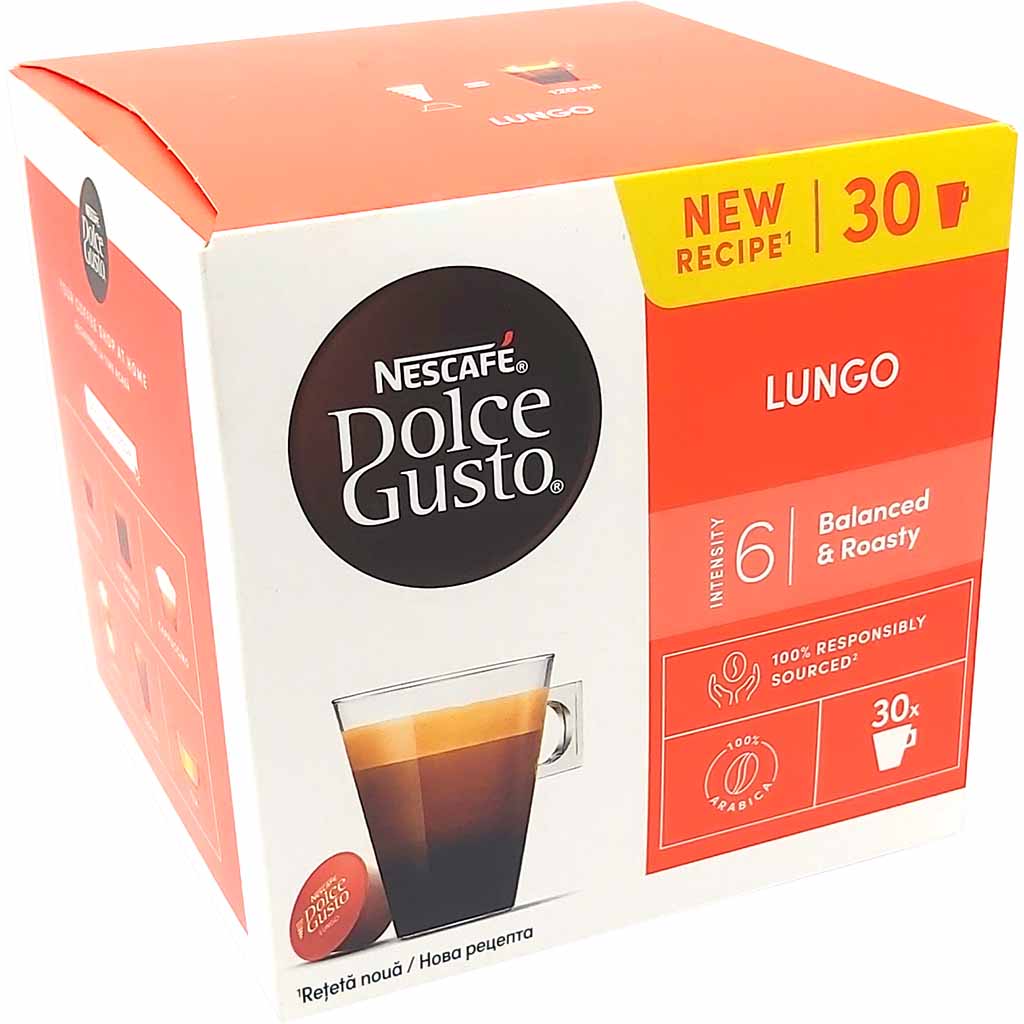 Nescafe Dolce Gusto Kapseln Lungo 30 Tassen 168g MHD:31.10.25