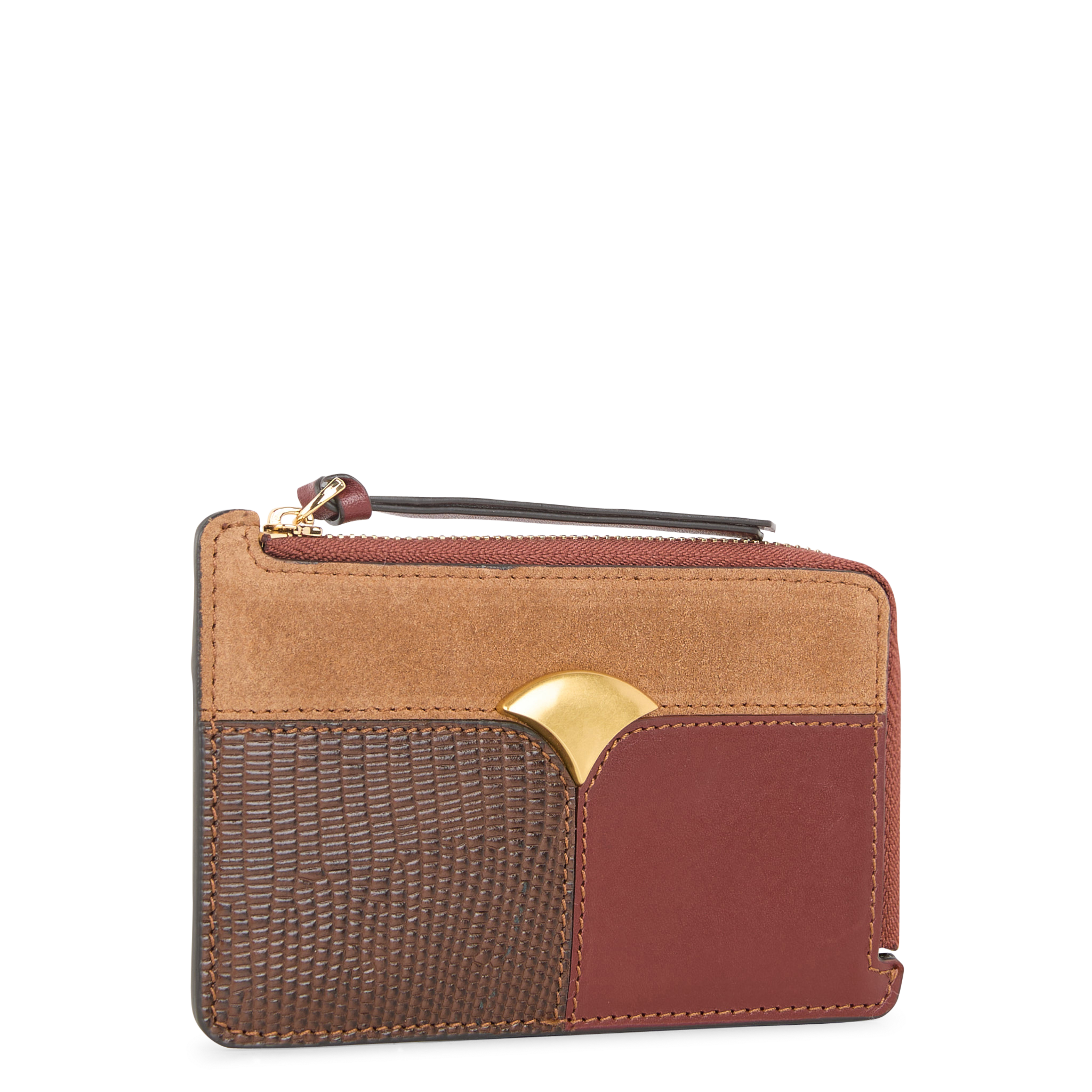 LUZI - Porte-carte en cuir | Marron