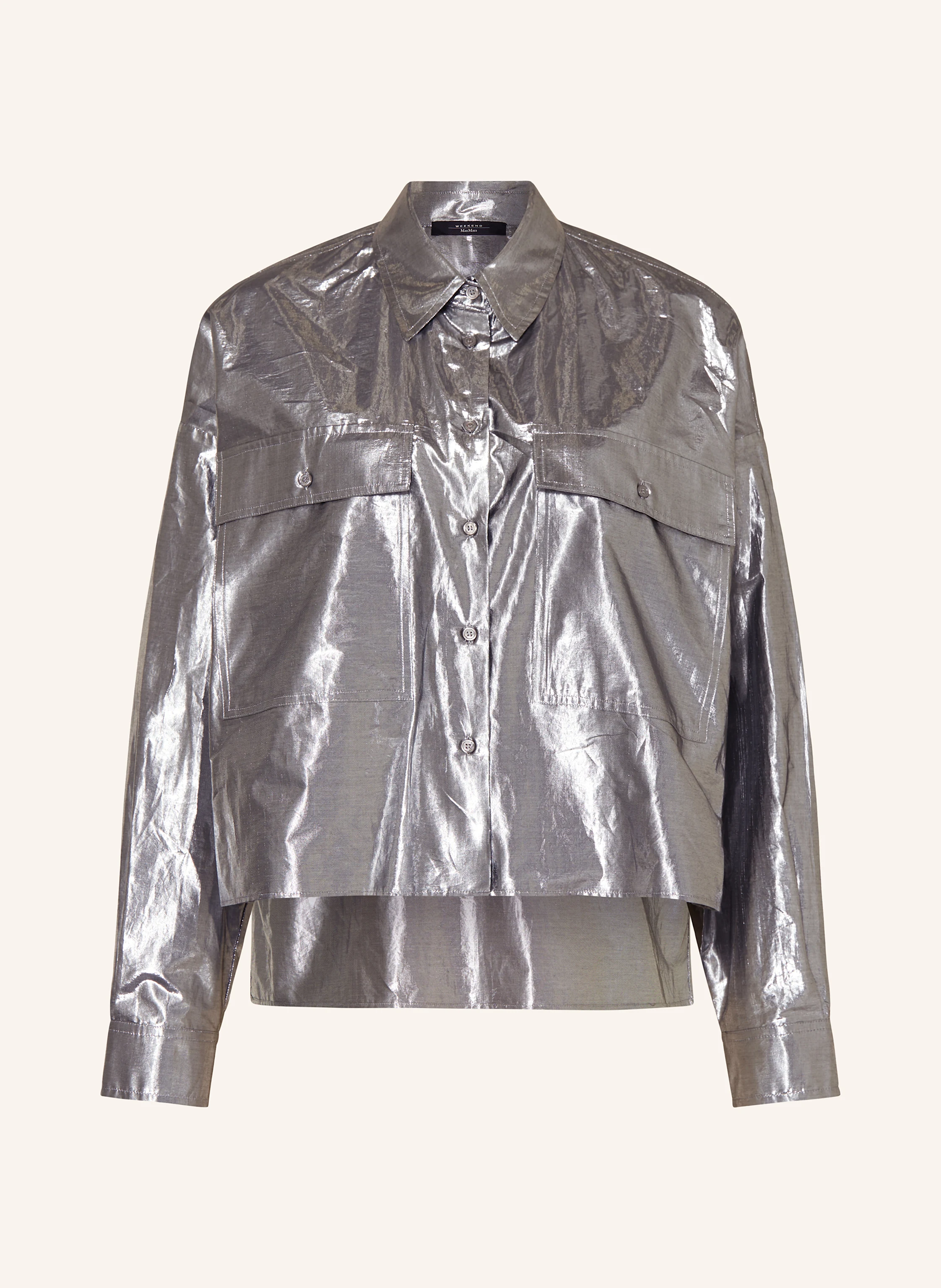 WEEKEND Max Mara Hemdbluse ALDENO mit Glanzgarn