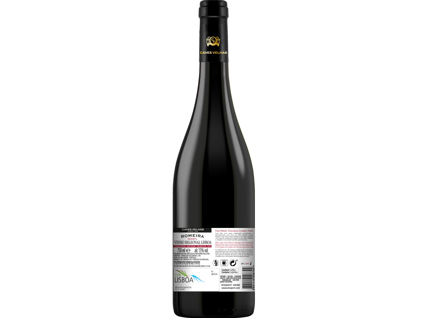 VINHO TINTO ROMEIRA RESERVA LISBOA 0.75L
