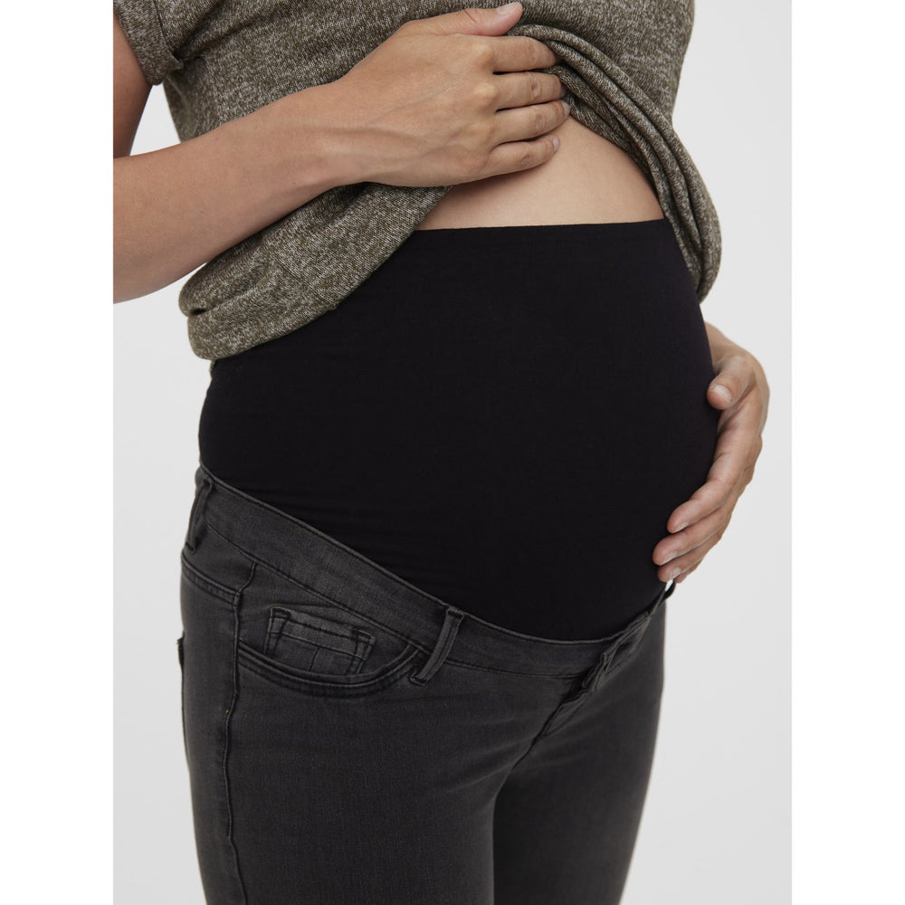 Køb Vero Moda Maternity Dark Grey Denim Tanya Piping Jeans Noos