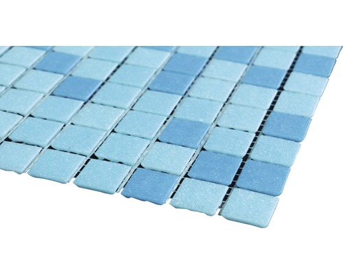 Glasmozaïekmix lichtblauw en blauw 30,5 x 32,5 cm