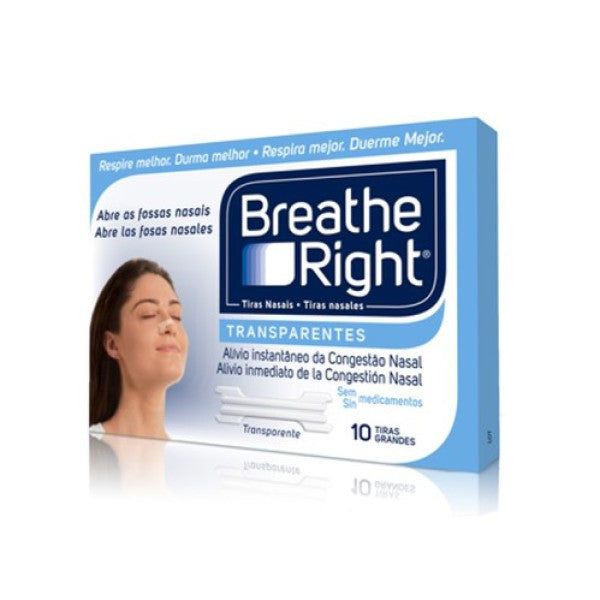 Breathe Right Penso Nasal Transparentes Grande 10 Unidades