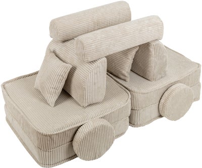 Meowbaby Play Pocket  Byggbar Sofa Plus Aesthetic, Ecru