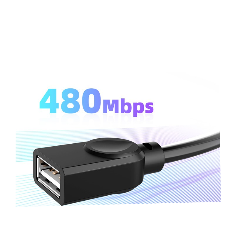 (10m) USB A auf USB 2.0 A-Buchse Verlängerungskabel Adapter Kabel - Schwarz