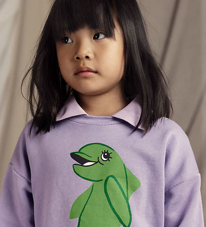 Mini Rodini Sweatshirt - Dolphin - Lila