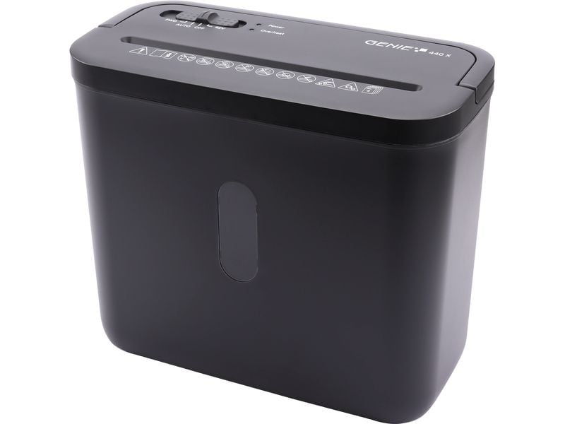 Genie Aktenvernichter 440X Schwarz P4, 4 Blatt Kompakter Aktenvernichter im Partikelschnitt für bis zu 4 Blatt DIN A4 (80 g/m²) pro Arbeitsgang