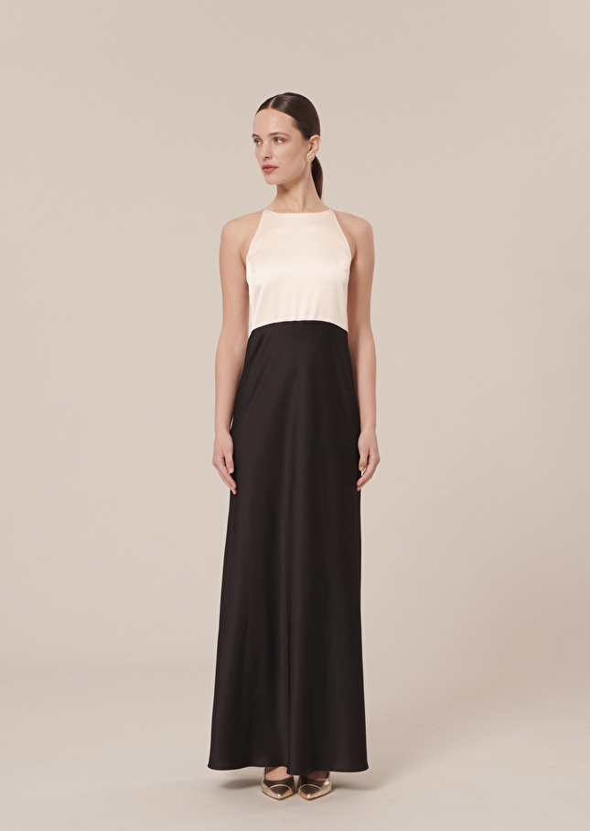 Robe Raphaellenoire en satin fluide