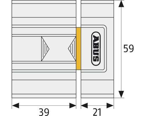 Abus SR30 W EK witte schuifgrendel
