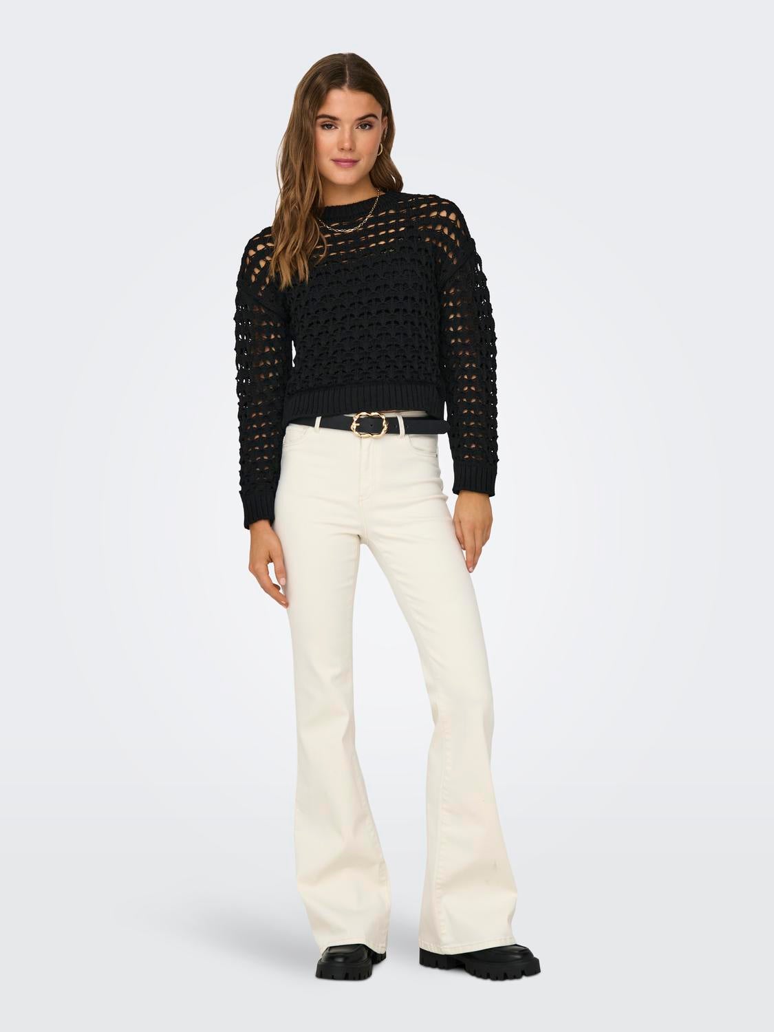 ONLLINDA Strickpullover Black