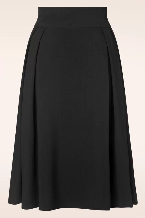 Vixen Dina Button Waist rok in zwart