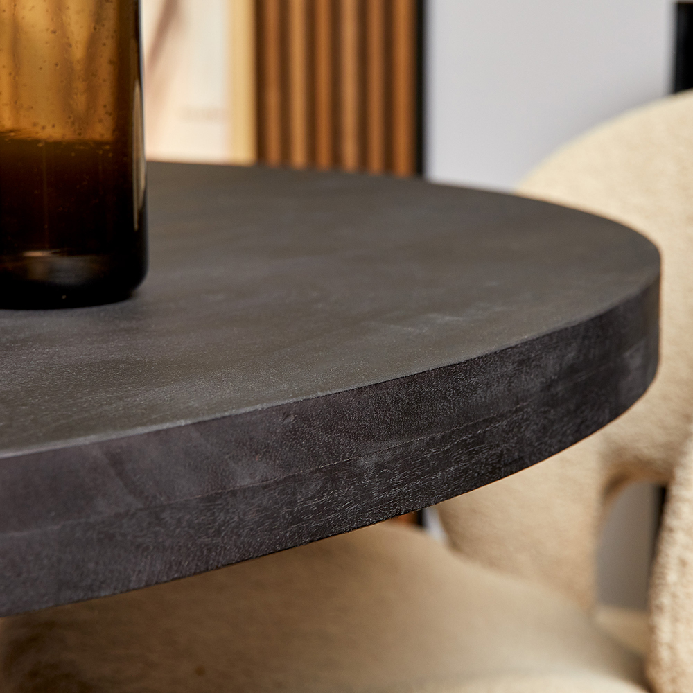 Tafel Maas Rond Zwart Maat 110