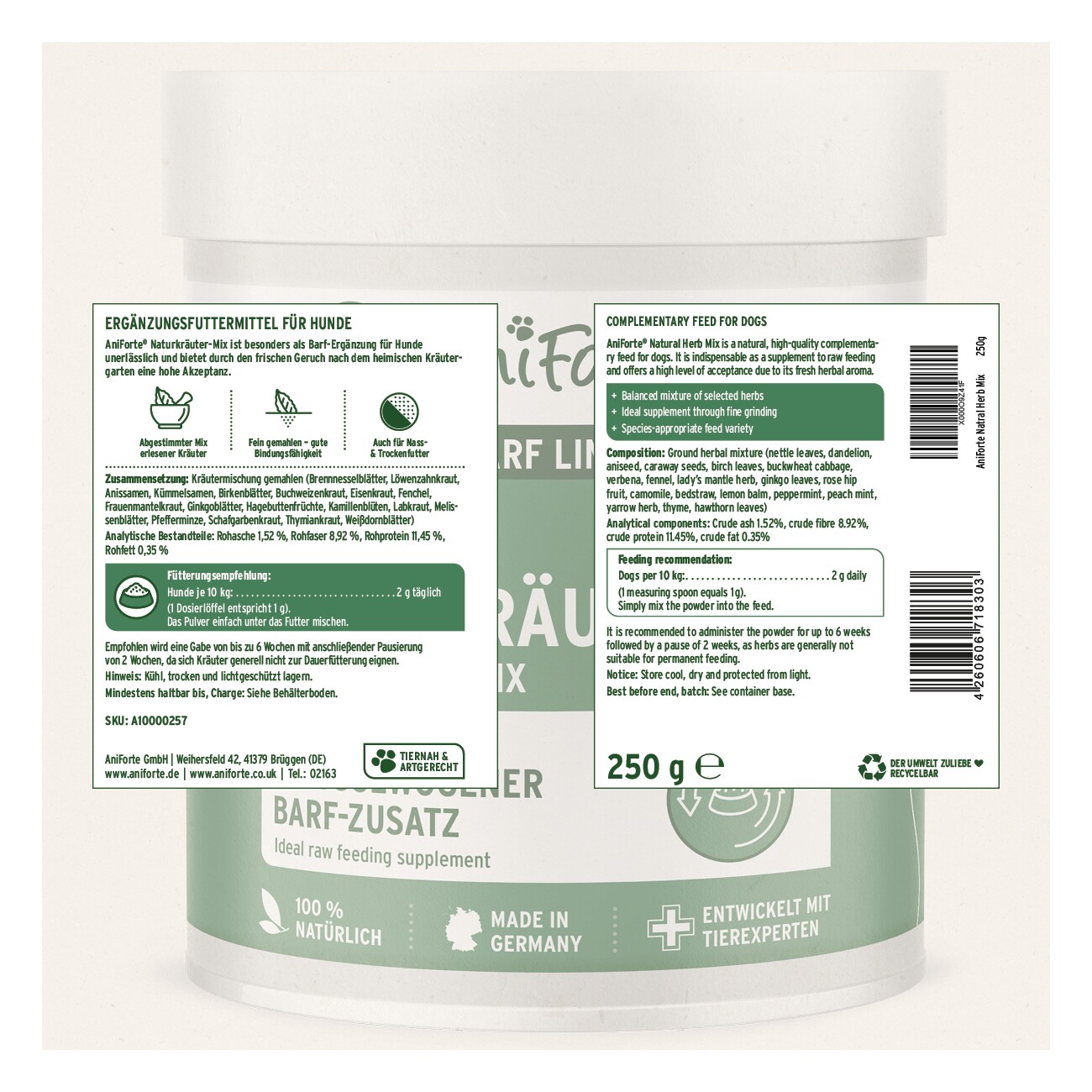 AniForte BARF Line Naturkräuter Mix 250g