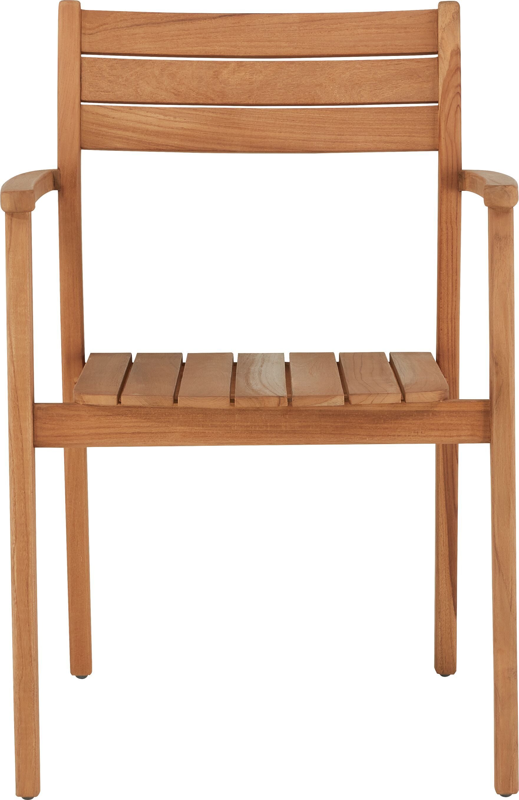 MALÉ Gartenstuhl - Holz / B: 57.5 cm x T: 56.5 cm x H: 84.5 cm