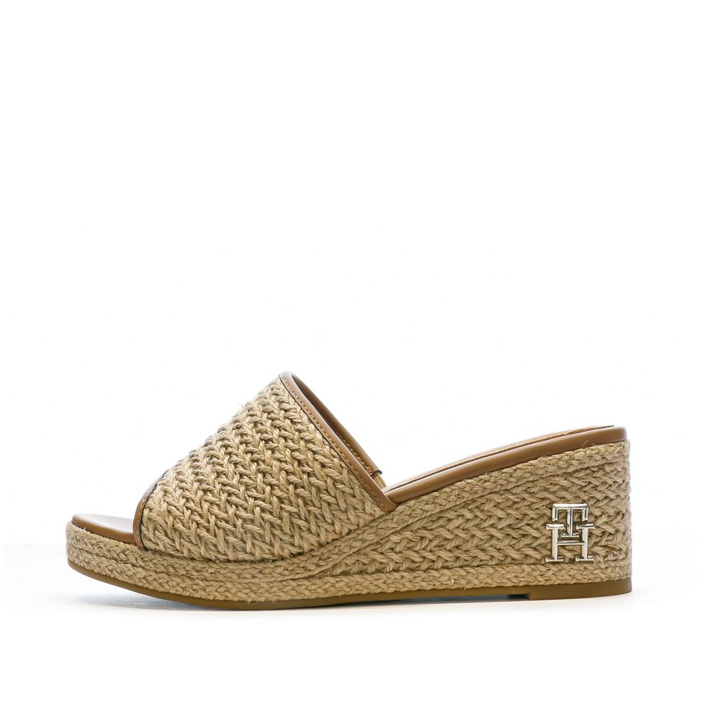 Tommy Hilfiger Sandales Beige Femme Tommy Hilfiger Rope Wedge