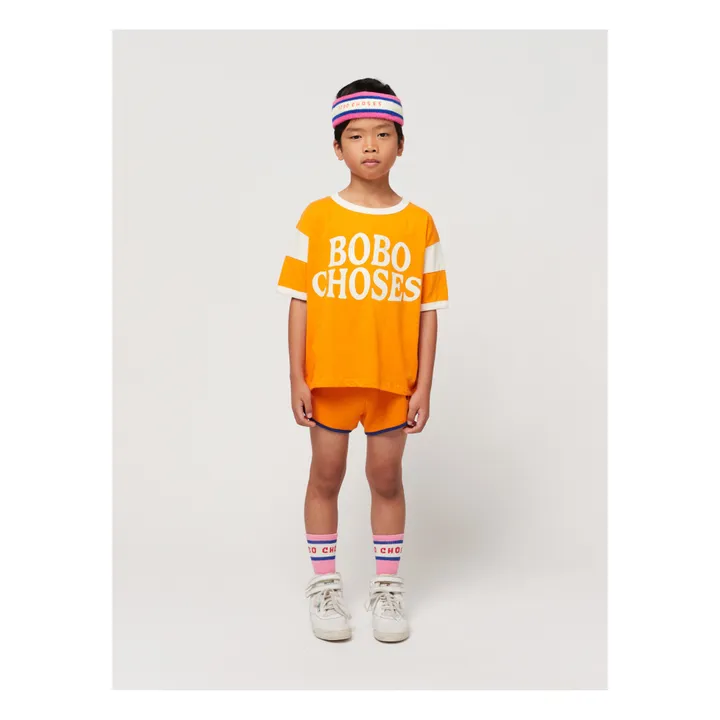 Bobo Choses T-Shirt Coton Bio Bicolore | Orange