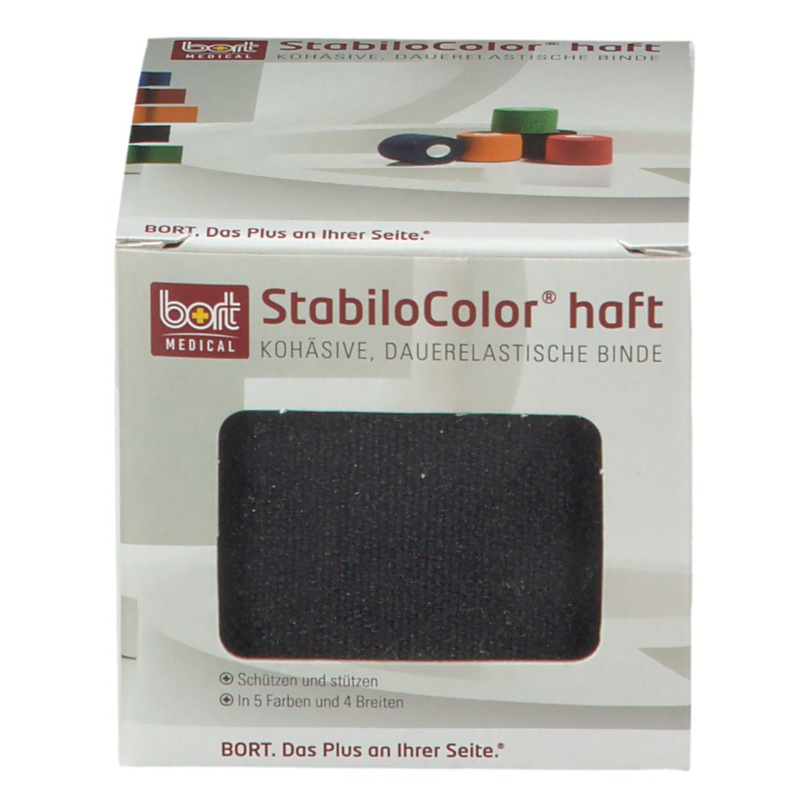BORT StabiloColor® haft Binde 6 cm schwarz