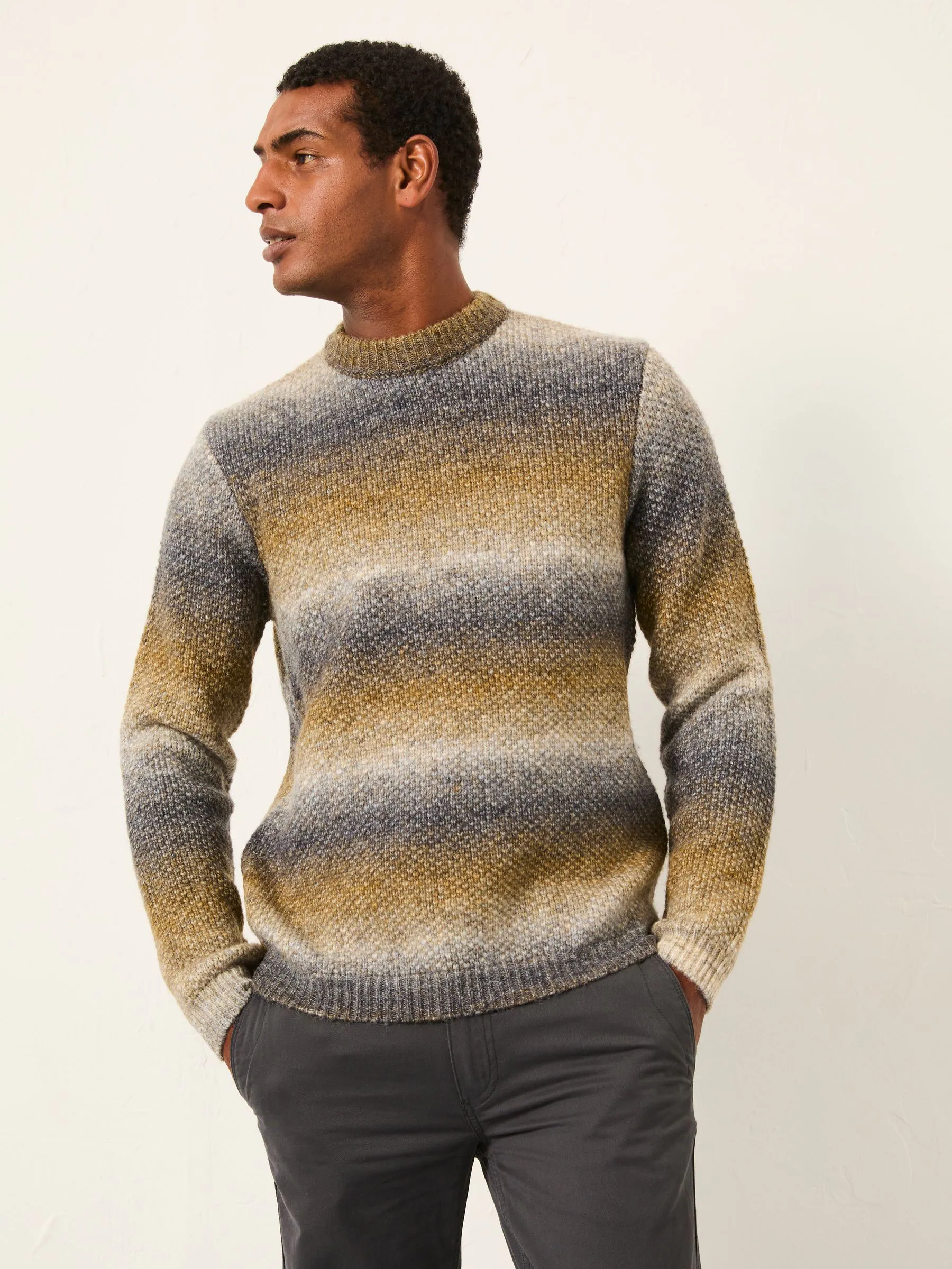 FatFace Ombre Knitted Crew Jumper