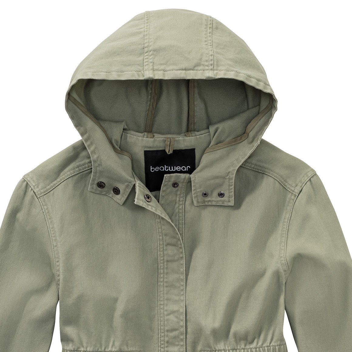 Beatwear Mädchen Parka mit Kapuze oliv