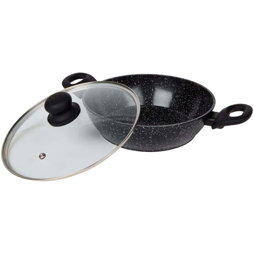 Poêle avec couvercle en verre Ceramic Marble