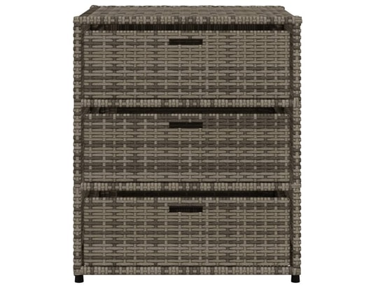VIDAXL - Armoire de jardin Armoire de rangement de jardin gris 55x59x69 cm résine tress...