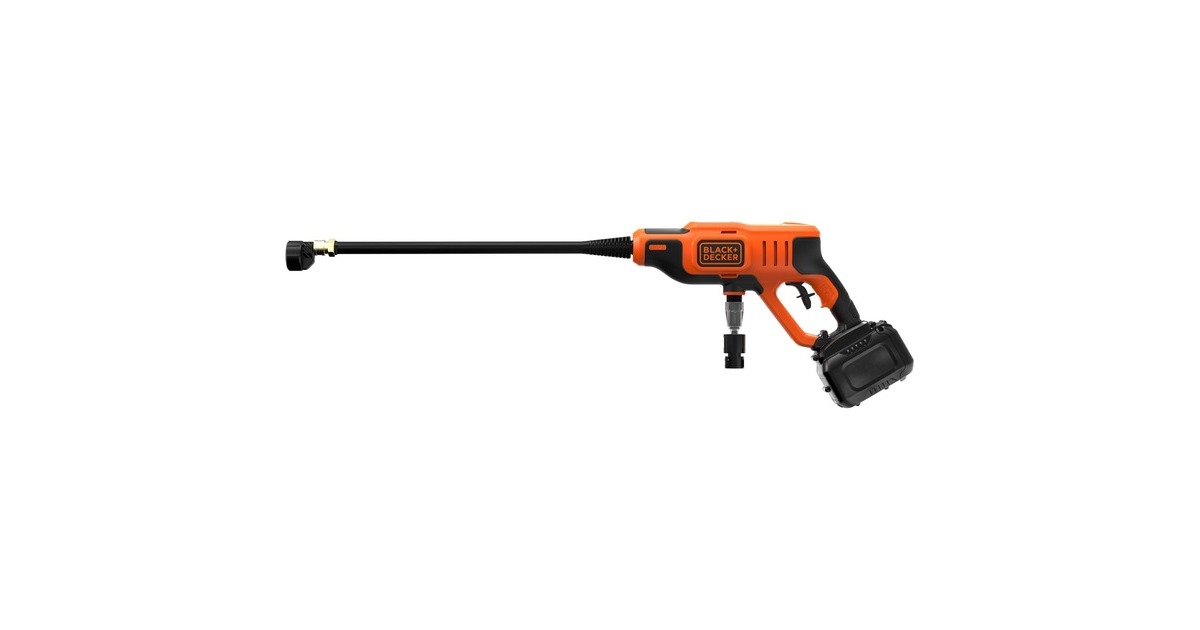 BLACK+DECKERBCPC18D1-QW 18V hogedrukreiniger  (Oranje/zwart, 18V 2.0Ah Accu en oplader inbegrepen)
