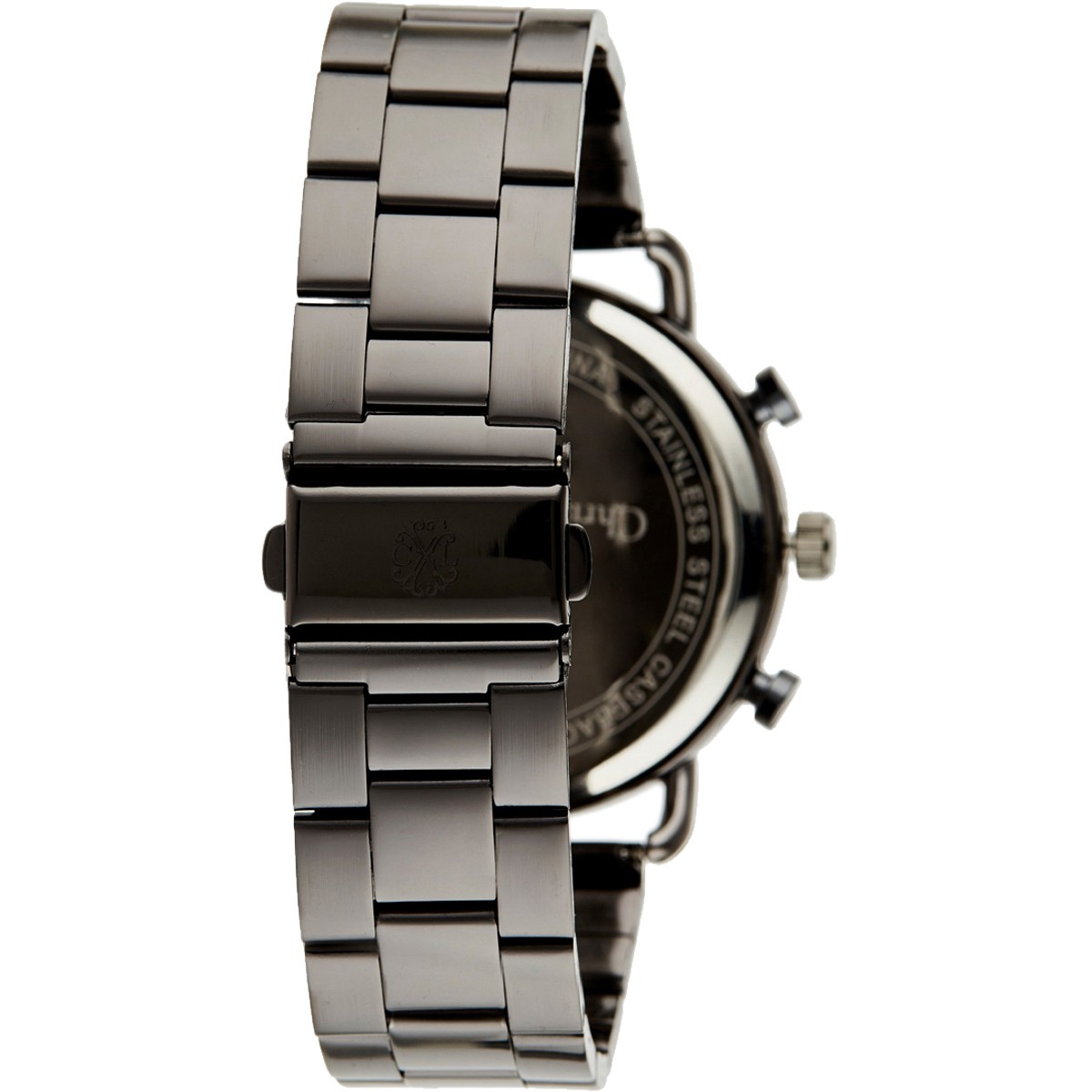 Montre à quartz - Alliage & laiton - Gris & noir - Homme