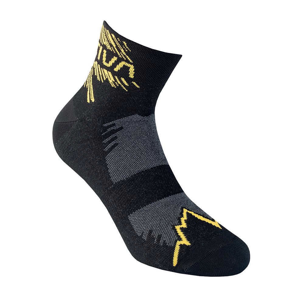 La Sportiva FAST RUNNING - Chaussettes black/yellow