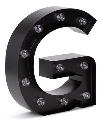 Minitude Bokstavlampe G, Svart