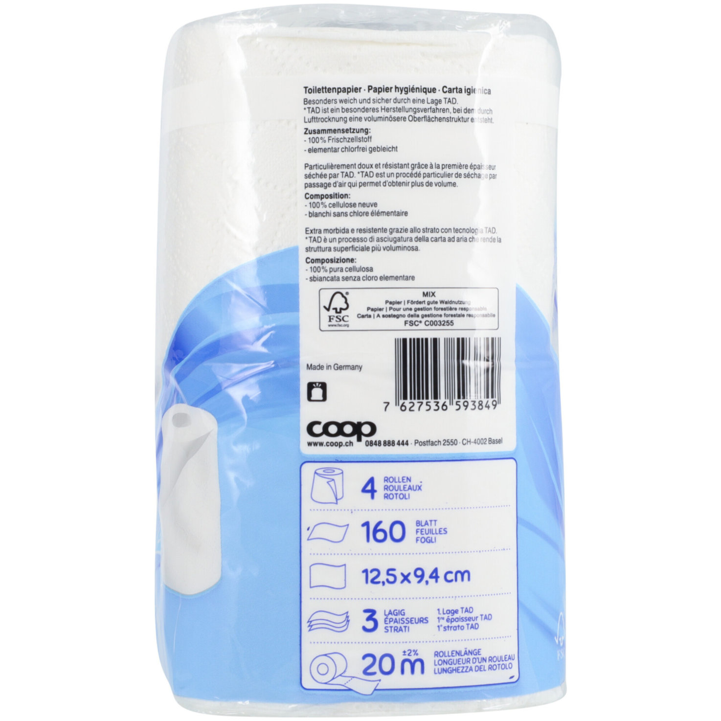 Super Soft WC-Papier Sensation 4 Rollen