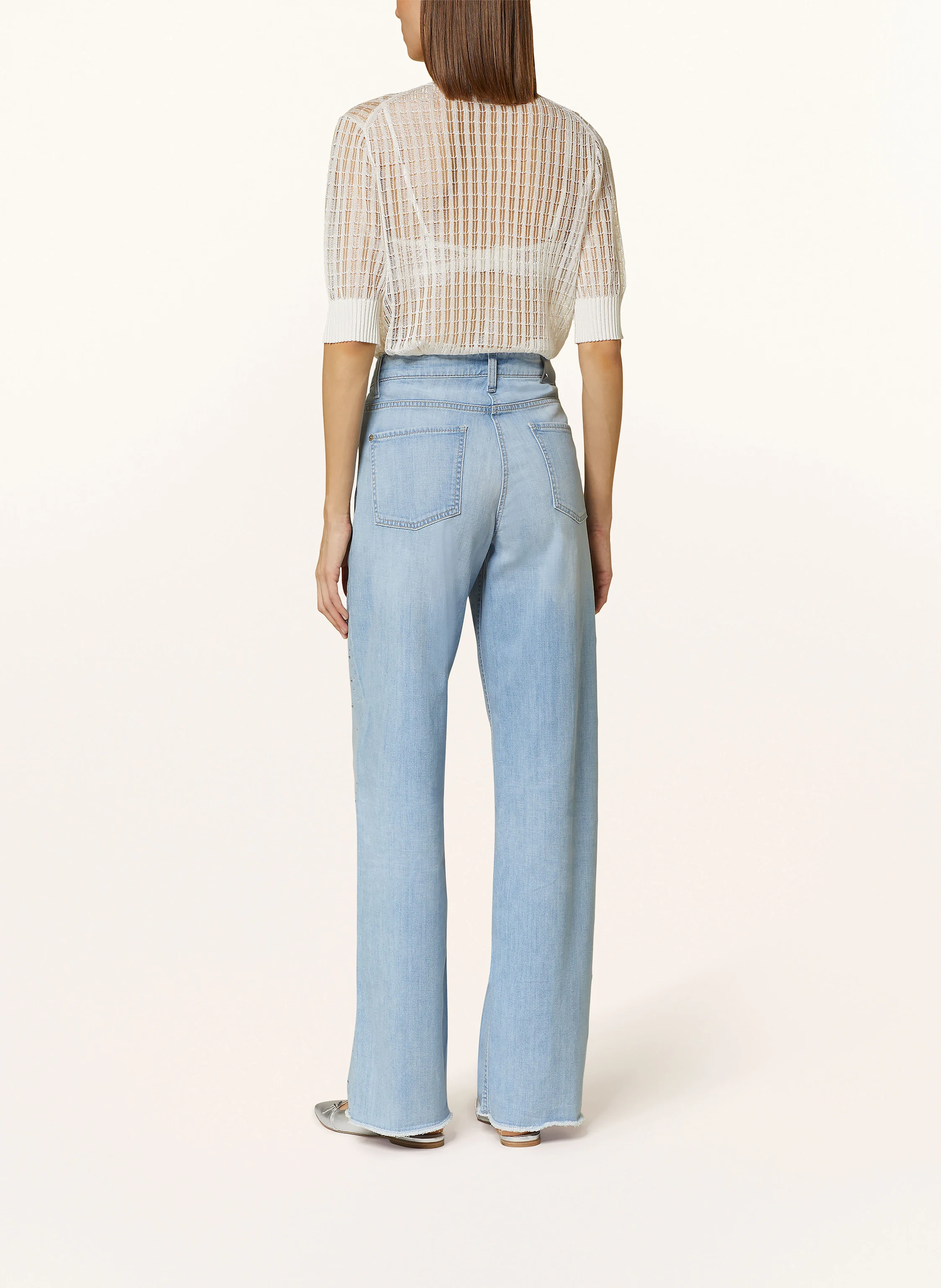 CAMBIO Straight Jeans AIMEE mit Schmucksteinen