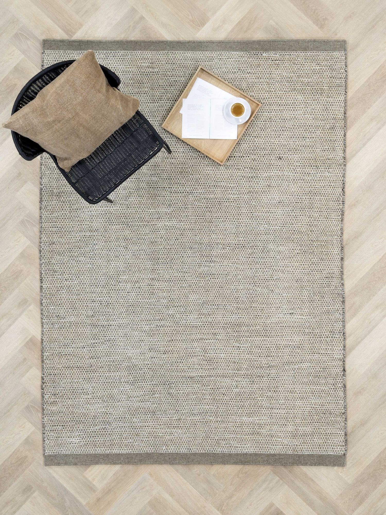 Vloerkleed Teppe grey white 200x300 cm