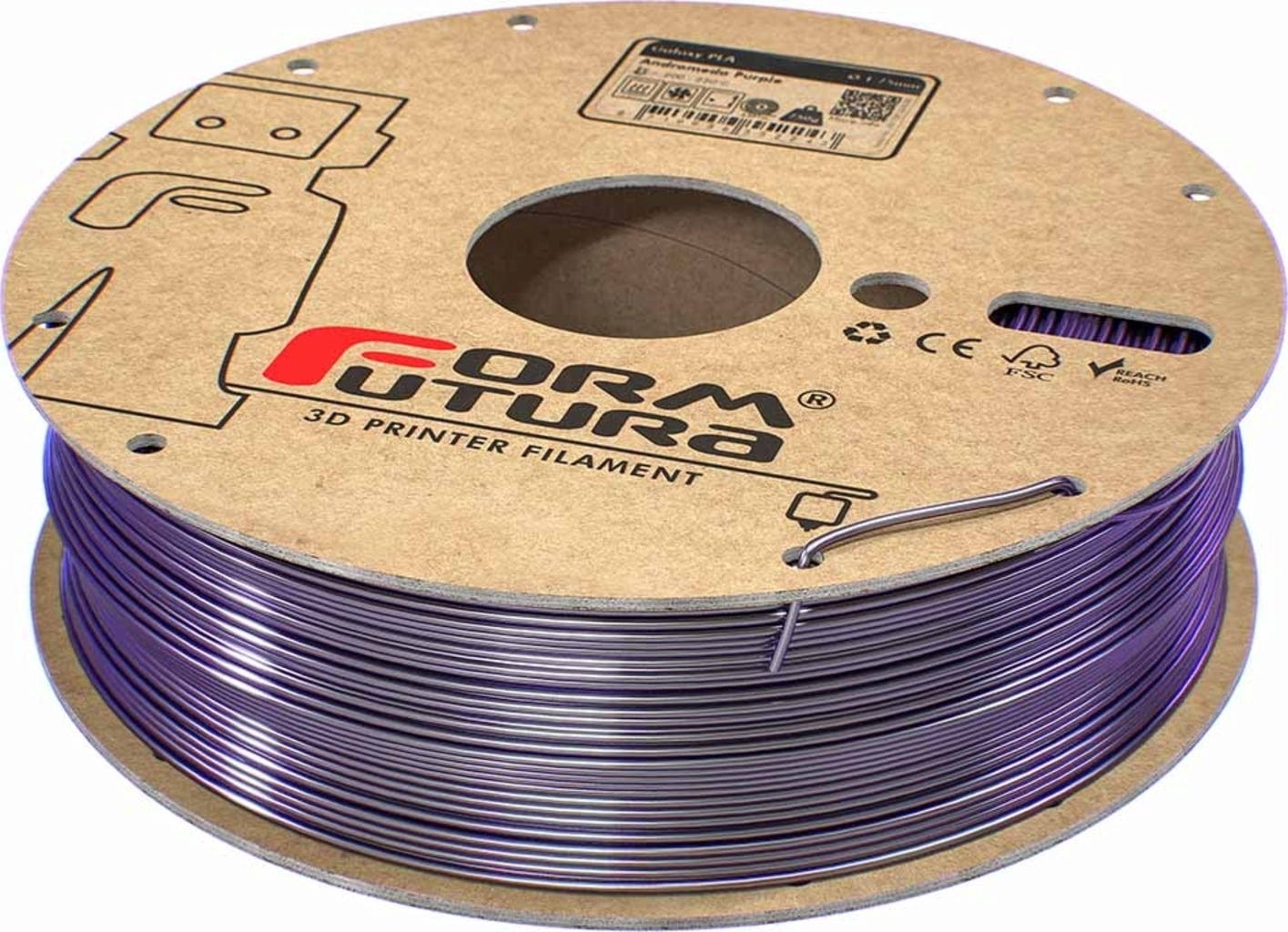 FormFutura  High Gloss PLA ColorMorph Silver & Purple, 1,75 mm / 750 g    PLA-Filament mit Farbverschiebungsästhetik