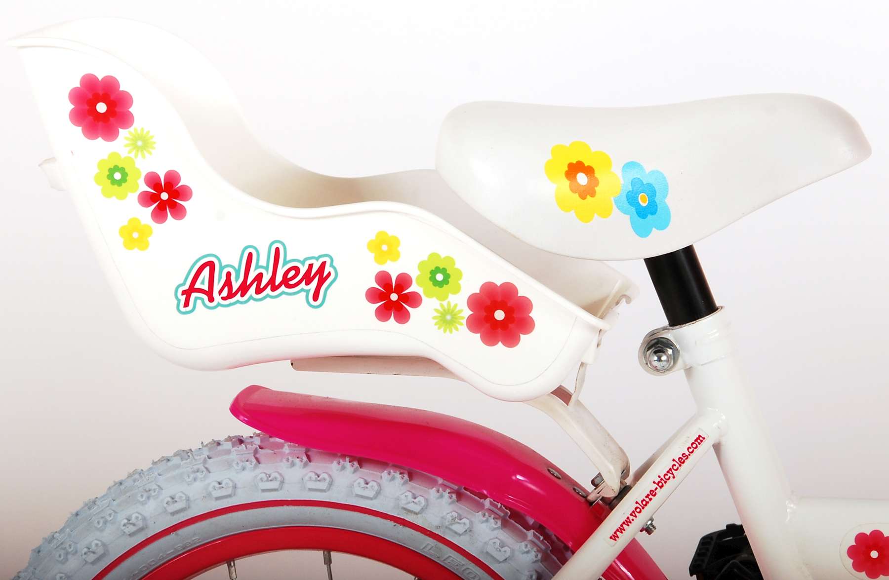 TPFSports Ashley Kinderfahrrad - Mädchen - 14 Zoll - Rücktritt + Handbremse - Weiß