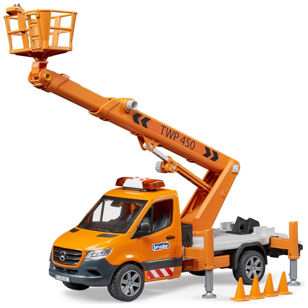 Bruder Mercedes-Benz Sprinter mit Arbeitsplattform und Licht- und Soundmodul