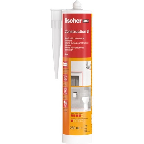 Mastic silicone - bâtiment - 280 mL - transparent