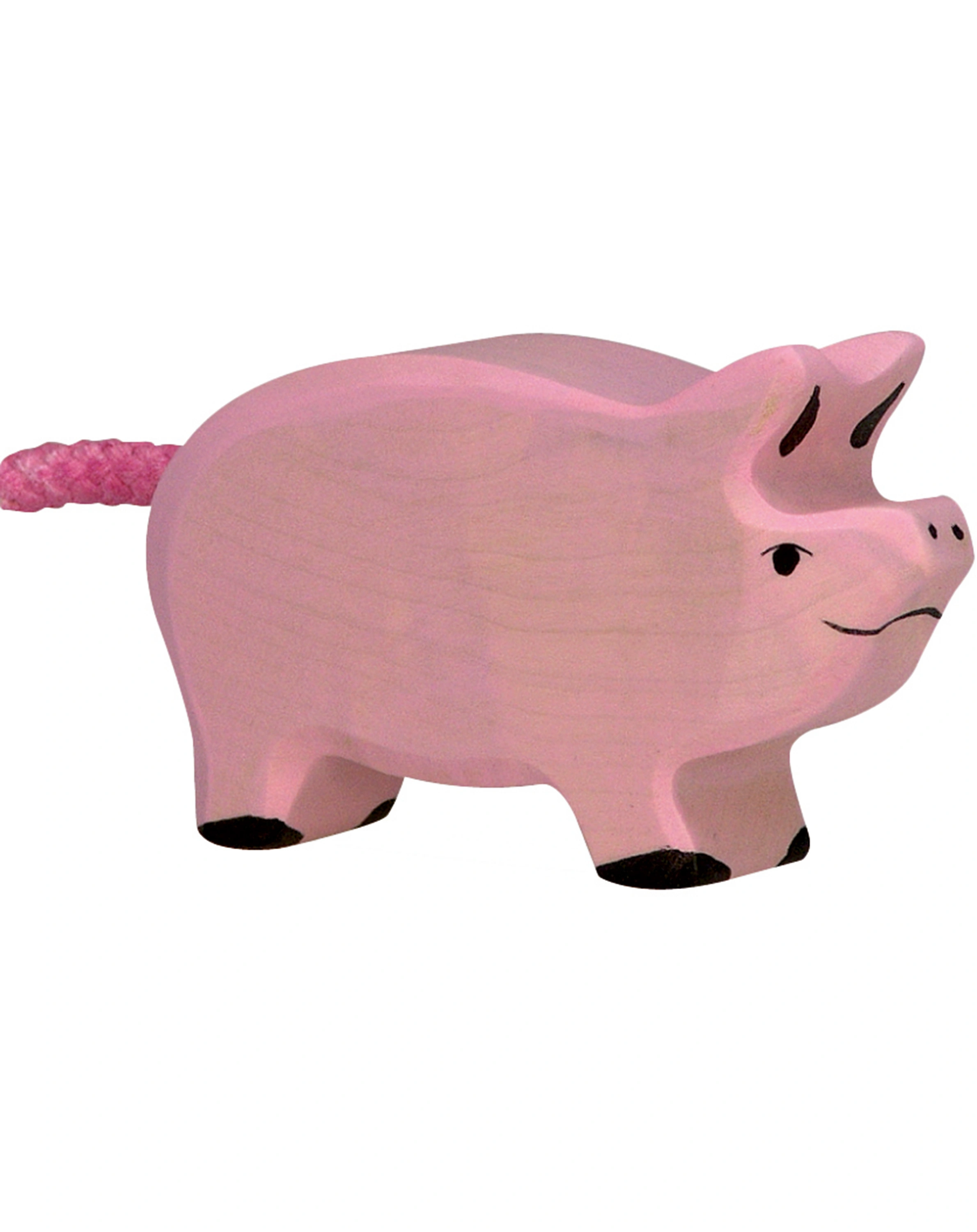 Holztier FERKEL in rosa