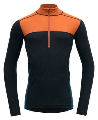Sous maillot Devold Lauparen Merino 190 col zippé Rouge Bleu Homme