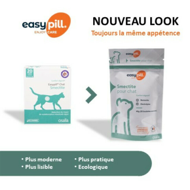 Easypill Smectite compléments alimentaires confort digestif pour chats