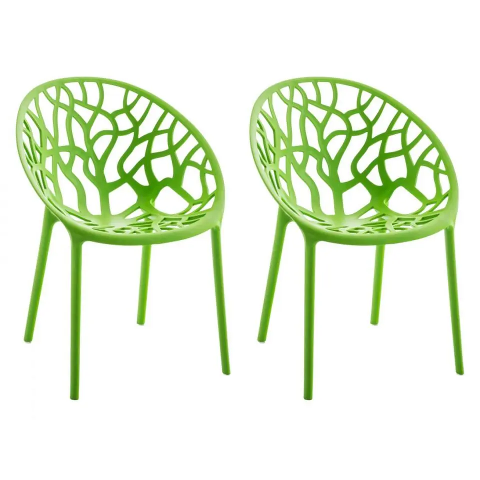 CLP Set van 2 Tuinstoel Hope Kunststof - groen
